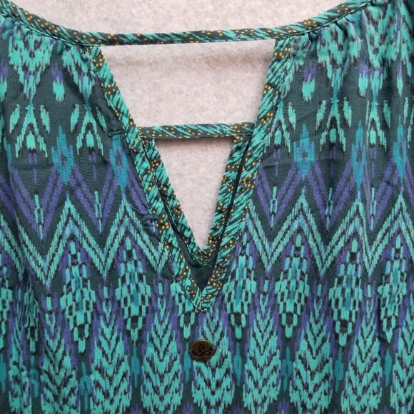 PrAna Dress Size Small Green Blue Laurel Nari Dress Spaghetti Straps Sleeveless - Picture 2 of 8